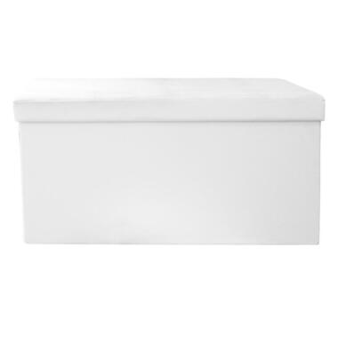 Home Deco Poef - Essence - MDF/polyester - wit - 76 x 38 cm product