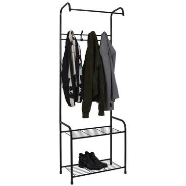 Home Deco Factory Kapstok - zwart - metaal - 61 x 30 x 170 cm product