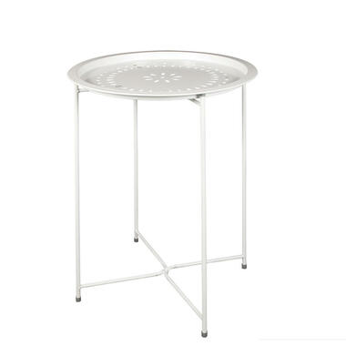 Home Deco Factory Bijzettafel - wit - metaal - D46 cm product