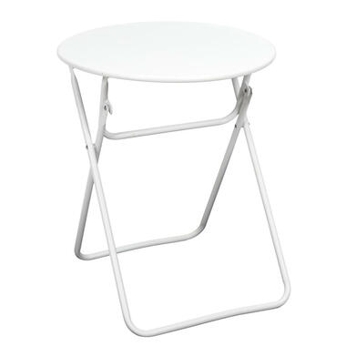 Home Deco Factory Bijzettafeltje - metaal - wit - 47 x 42 cm product