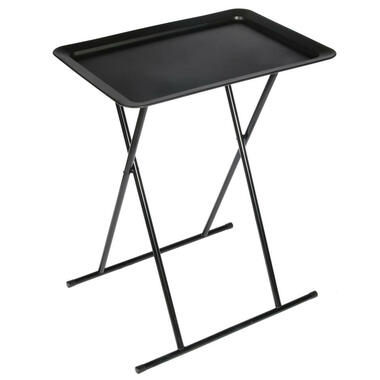 Home Deco Factory Bijzettafeltje - metaal/kunststof - zwart product