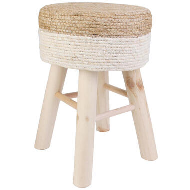 Home Deco Factory Bijzet kruk Mirage - Ibiza/boho - dennenhout product