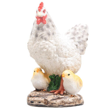 Farmwood Kip tuin beeldje - binnen/buiten - 15 x 10 x 20 cm product