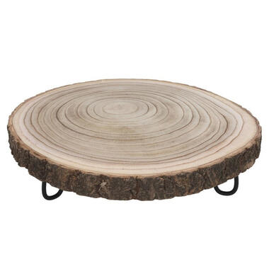 Gerimport Kaarsenbord dienblad - boomschijf - 30x8,5 cm product