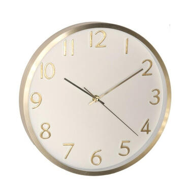 Gerimport Wandklok Claudio - goudkleurig - metaal - D30 cm - klok product