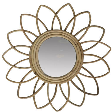 Gerimport Rotan spiegel natuurlijk - sun - 35x4 cm - boho spiegel product