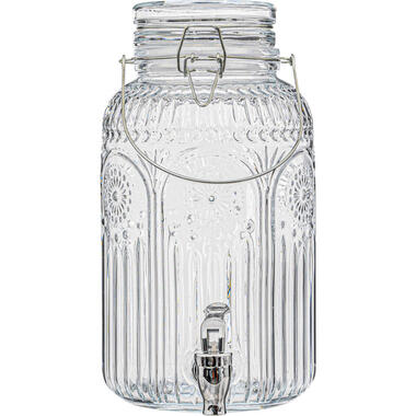5Five Drank/water/sap dispenser Marbella - 3.8 Liter - deco glas product