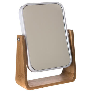 5Five Dubbele make-up spiegel - op voet - 16 x 6 x 22 cm - wit product