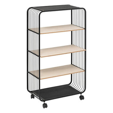 5Five Opbergrekje 4 laags met planken - metaal - 55 x 28 x 96 cm product