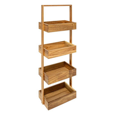 5Five Badkamer rekje - 4 levels - Acaciahout - 27 x 16 x 88 cm product