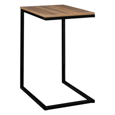 5Five Bijzettafel Chevron - hout/metaal - bruin/zwart - 45x35x66 cm product
