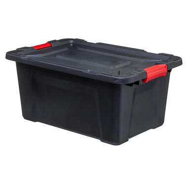 5Five opbergbox/opbergkrat - 55 Liter - zwart - kunststof product