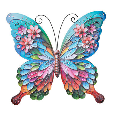 Anna's Collection Tuindecoratie vlinder - 46 x 50 cm - metaal product