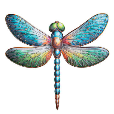 Anna's Collection Tuindecoratie libelle - 37 x 42 cm - metaal product