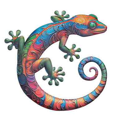 Anna's Collection Tuindecoratie Gecko hagedis - 41 cm - metaal product