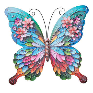 Anna's Collection Tuindecoratie vlinder - 29 x 32 cm - metaal product
