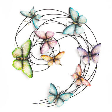 Anna's Collection Tuindecoratie vlinders - 3D - pastel - 65 x 51 cm product