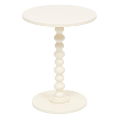 Atmosphera Bijzettafel/salontafel Alexa - wit - MDF hout - rond product
