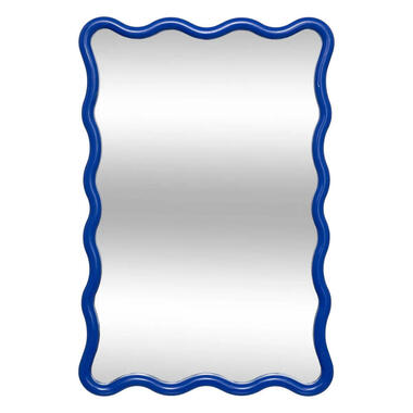 Atmosphera Wandspiegel Waves - blauw - 60 x 38 cm - kunststof product