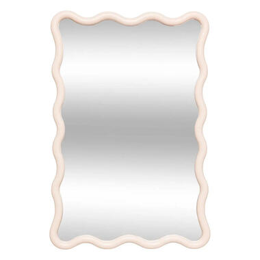 Atmosphera Wandspiegel Waves - beige - 60 x 38 cm - kunststof product