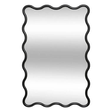 Atmosphera Wandspiegel Waves - zwart - 89 x 59 cm - kunststof product
