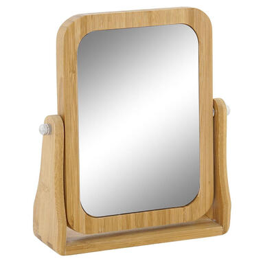 Badkamerspiegel / make-up spiegel bamboe hout 22 x 6 x 22 product
