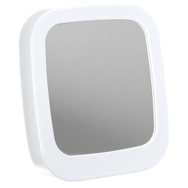 Basic make-up spiegel/scheerspiegel met standaard kunststof 18 x 20 x 6 cm wit product