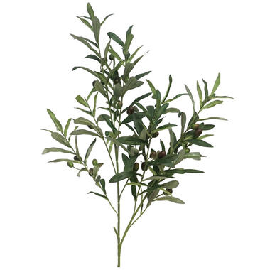 Bellatio Design Kunstbloem Olijf tak - 101 cm - olijfboom steel product