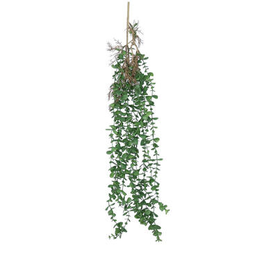 Bellatio Design Kunstbloem/kunsttak Eucalyptus - hangend - 97 cm product