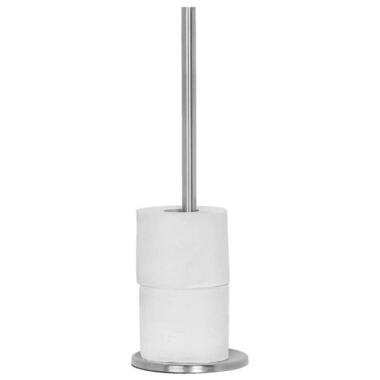 Bellatio design Toiletrolhouder - zilverkleurig - RVS - 45 cm product