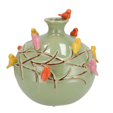 DK Design Vaas Vogels - pistache groen - D23 x H23 cm product