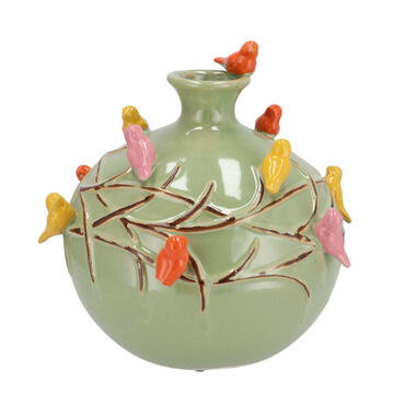 DK Design Vaas Vogels - pistache - D14 x H14 cm product