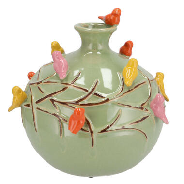 DK Design Vaas Vogels - pistache groen - D18 x H18 cm product