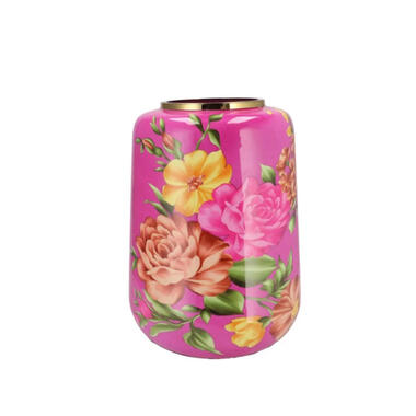 DK Design Vaas Flower Bouquet - fuchsia roze - 33 x 32 x 40 cm product