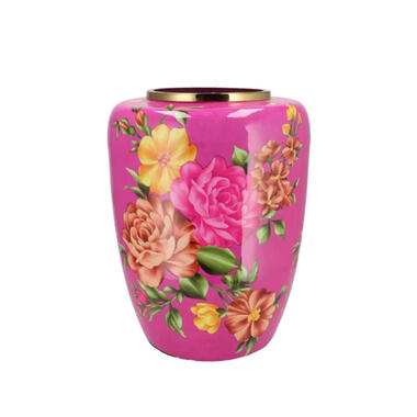DK Design Vaas Flower Bouquet - fuchsia roze - D33 x H45 cm product