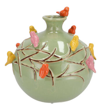 DK Design Vaas Vogels - pistache groen - D29 x H28 cm product