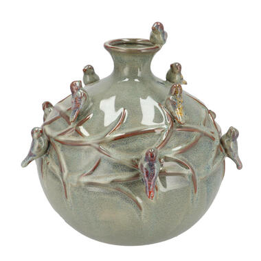 DK Design Vaas Vogels - mosgroen - D23 x H23 cm product