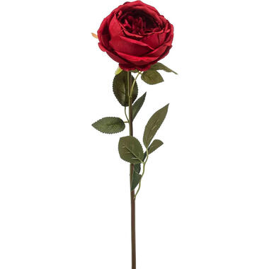 Emerald Kunstbloem roos Joelle - rood - 65 cm - decoratie bloemen product