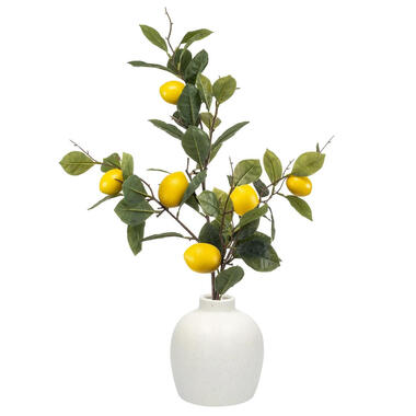 Emerald Kunstbloem citrusfruit tak citroen - 95 cm - geel product