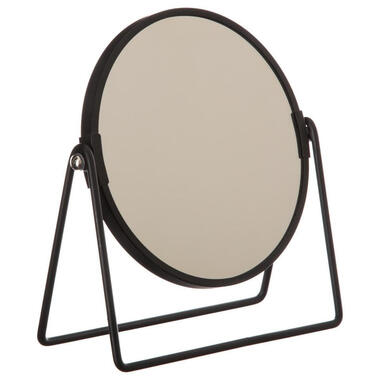 Dubbele make-up spiegel/scheerspiegel op voet 19 x 8 x 21 cm zwart product