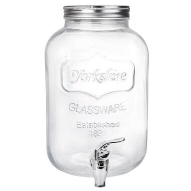 Gerimport Drankdispenser - water/limonade - kraan - 5L - glas product