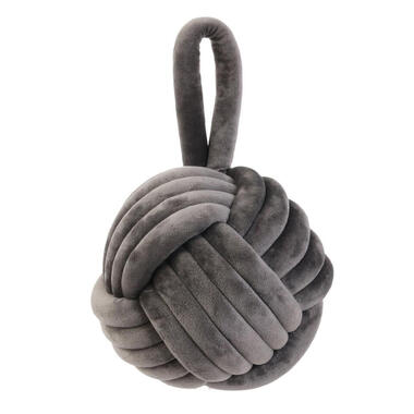 Home deco factory deurstop knoop - grijs - 1,15 kg - deurstopper product