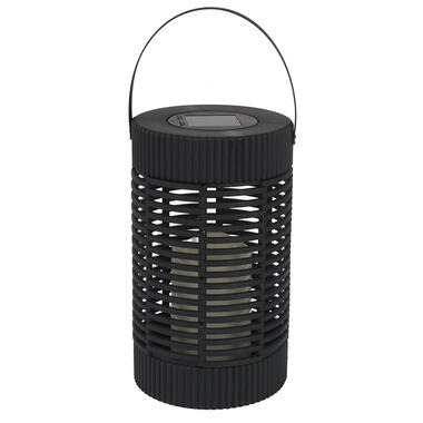 Home deco factory Zonnelantaarn tafellamp - Solar - zwart - 23 cm - kaars product