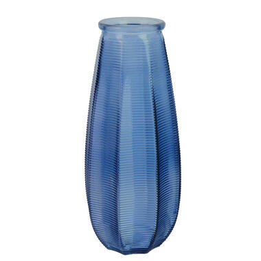 Home deco factory vaas Capella - boeket - glas - blauw - H28 cm product