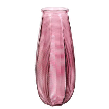 Home deco factory vaas Capella - boeket - glas - roze- H28 cm product