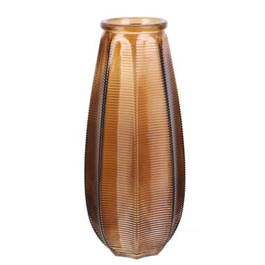 Home deco factory vaas Capella - boeket - glas - amber- H28 cm product