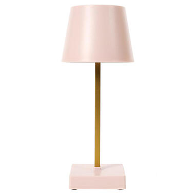 Home deco factory LED tafellamp- kunststof - roze - touch - 26 cm product