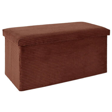 Home Deco Poef - MDF/polyester - bruin terracotta - 76 x 38 cm product