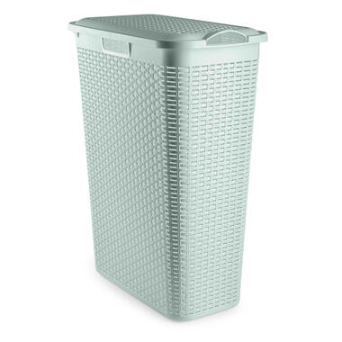 Plasticforte Wasmand deksel Rotan - groen - kunststof - 48L product