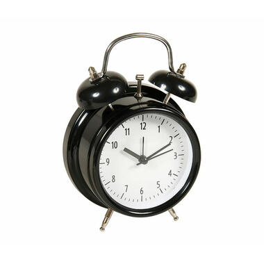 Ostaria Tafelklok en wekker Model Bells - zwart - 12 cm - metaal product